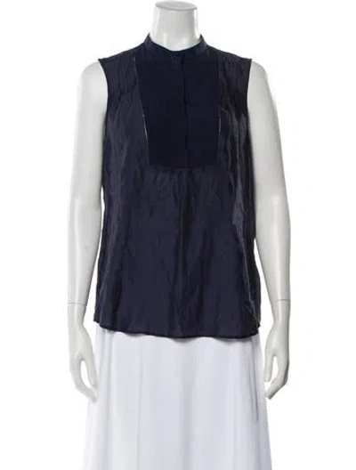 Pre-owned Etro Sleeveless Blouse In Blue