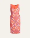 Etro Sleeveless Brocade Sheath Dress