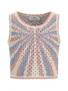 Etro Sleeveless Crocheted Top In Multi