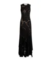 Etro Long Dress Stretch Jersey Sleeveless Floor Length In Black