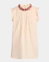 Etro Sleeveless Embellished Neck Blouse In Pink