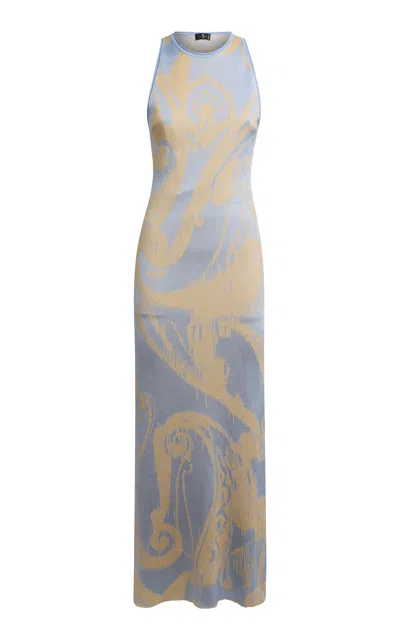 Etro Sleeveless Knit Maxi Dress In Multi