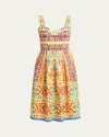 Etro Geo Floral Cotton Poplin Sundress
