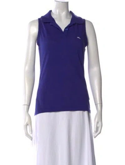 Pre-owned Etro Sleeveless Polo In Purple