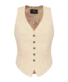 Etro Tailored Vest With Deep V-neckline And Lining In Nude