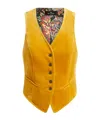 Etro Velvet Waistcoat In Oranges