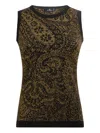 Etro Sleevless Paisley-motif Top In Brown