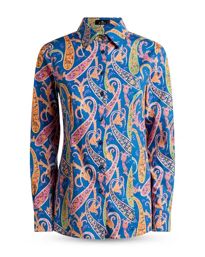 Etro Slim Fit Button Up Shirt In Multi