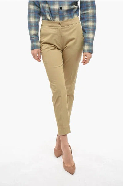 Etro Slim Fit Chino Pants In Brown