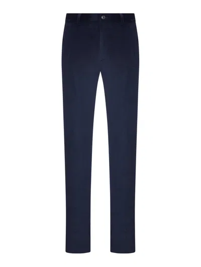 Etro Slim Fit Corduroy Trousers In Blue