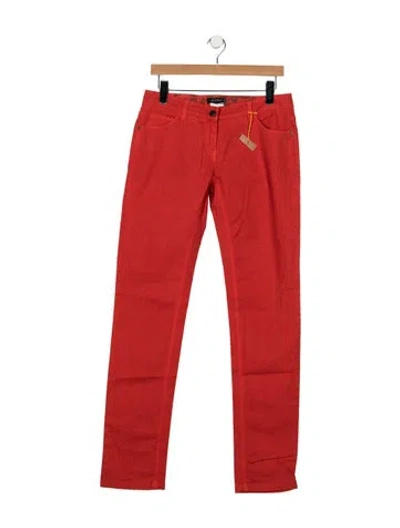 Pre-owned Etro Slim Fit Jeans In Red
