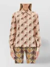 Etro Paisley Printed Silk Charmeuse Shirt In Neutral