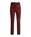 Etro Slim-fit Trousers With Zip In Burgundy