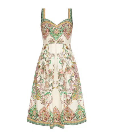 ETRO ETRO PLEATED PRINTED MIDI DRESS