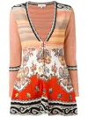 Etro Slit Front Knitted Blouse In Multi