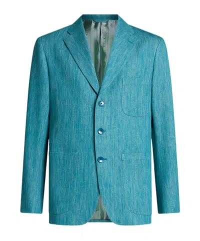 ETRO SLUB COTTON BLAZER