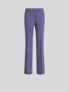 Etro Slub-texture Tailored Trousers In Purple