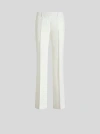 Etro Tailored White Trousers With Flared Hem In White