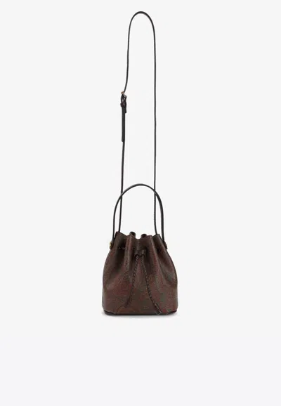 Etro Small Arnica Bucket Bag In Brown