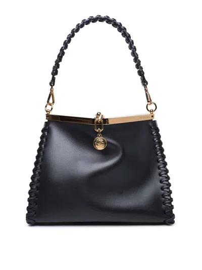 Etro Small  Black Leather Bag