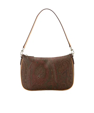 Etro Small Essential Paisley-pattern Shoulder Bag In Green