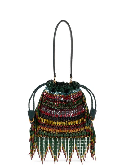 Etro Small Kalispera Bag With Sequins And Beads In Brown