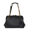 Etro Small Leather Doc Shoulder Bag In Black