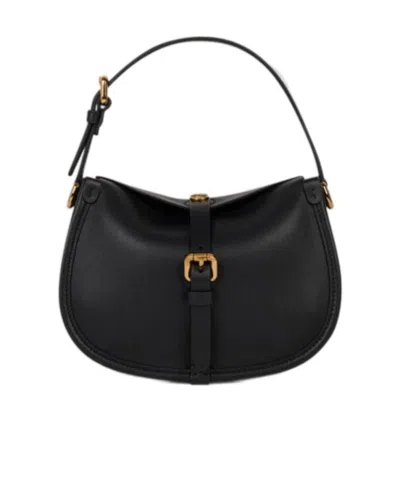 Etro Small Leather Pony Bag In Black