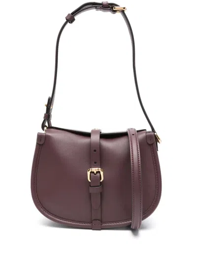 Etro Small Leather Pony Bag In Burgundy
