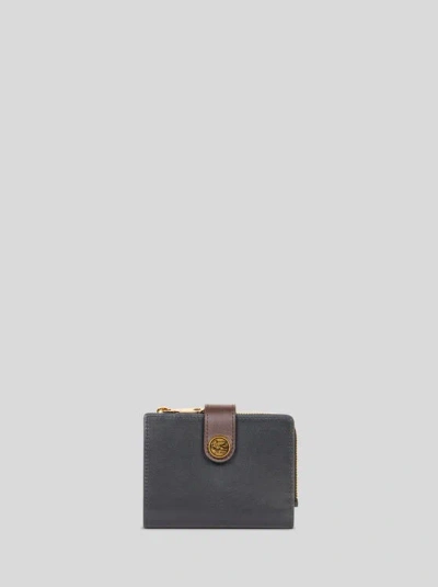 Etro Small Leather Wallet In Black