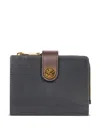 Etro Small Leather Wallet In Black