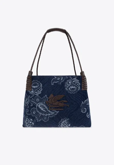 ETRO SMALL LIBRA DENIM TOTE BAG