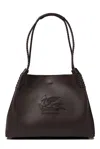 Etro Small Libra Pegaso Patch Tote Bag In Brown