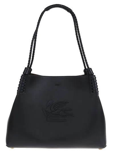 Etro Small Libra Shopping Bag In Black