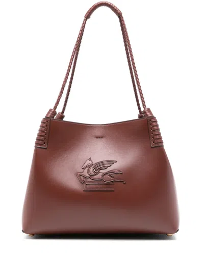 Etro Small Libra Shoulder Bag In Brown