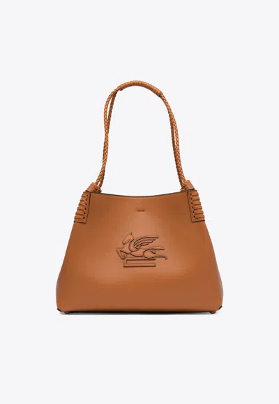 Etro Small Libra Shoulder Bag In Brown
