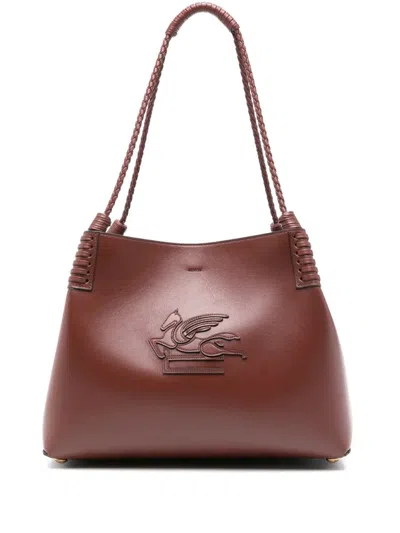 Etro Small Libra Shoulder Bag In Brown