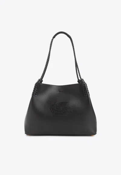 Etro Small Libra Tote Bag In Black