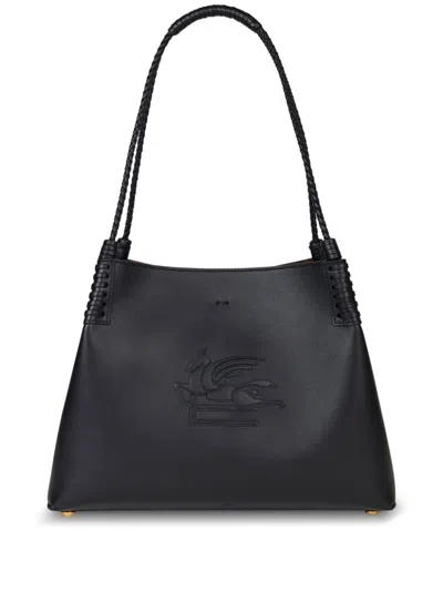 Etro Small Libre Shopping Bag In Black  