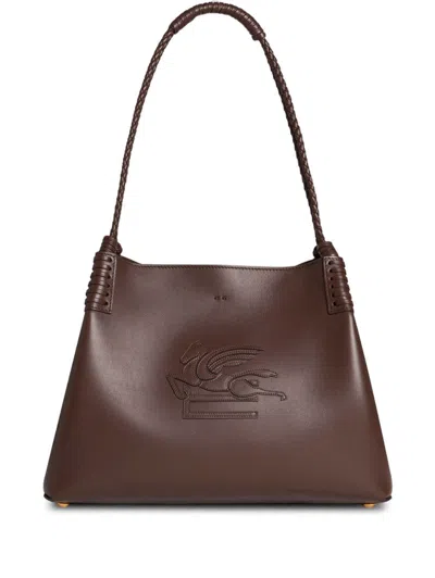 Etro Small Libre Shopping Bag In Brown