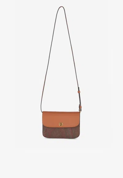 Etro Small Logo Essential Shoulder Bag In Multicolor