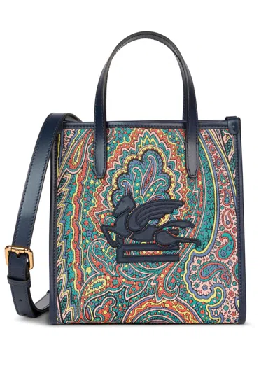 Etro Small Love Trotter Tote Bag In Blue