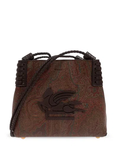 Etro Mini Arnica Libra Tote Bag In Brown