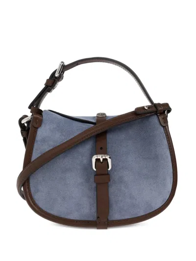 Etro Small Pony Buckle-detail Tote Bag In Blue