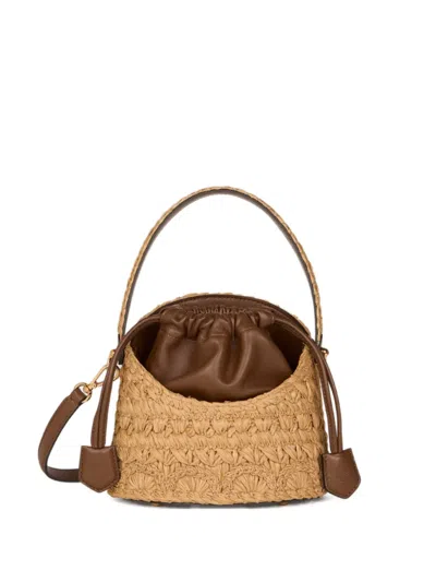 Etro Small Saturno Bucket Bag In Brown