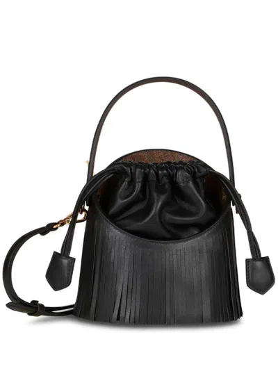 Etro Small Saturno Tote Bag In Black
