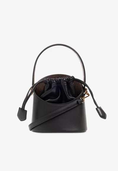 Etro Small Secchiello Bucket Bag In Black