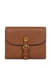 Etro Small Tumbled-leather Wallet In Brown