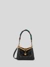 Etro Small Vela Bag With Wavy Motif In Black