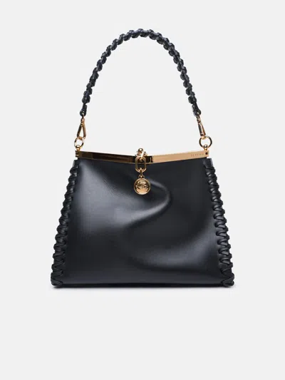 Etro Small 'vela' Black Leather Bag